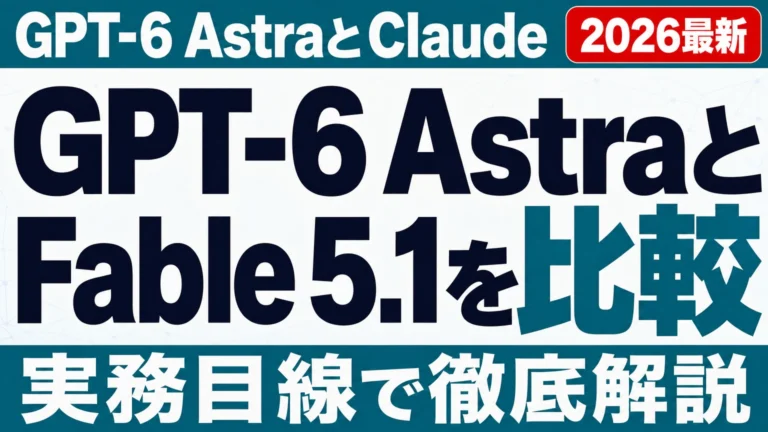 GPT-6 AstraとFable 5.1・Opus 5比較【2026年9月】
