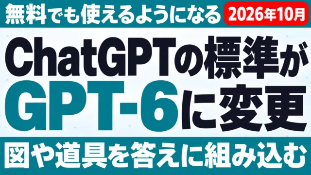 GPT-6がChatGPTの標準に｜無料はLuna・Intelligent UI