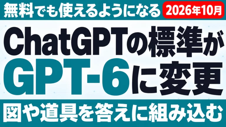GPT-6がChatGPTの標準に｜無料はLuna・Intelligent UI