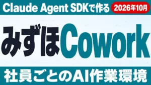 みずほCoworkとは｜Claude Agent SDKで作るAI基盤の仕組み