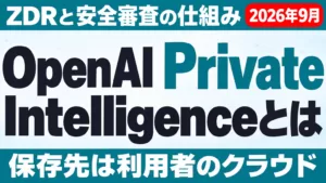 OpenAI Private Intelligenceとは｜ZDRと安全審査